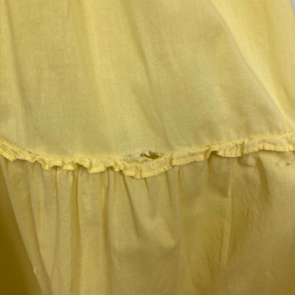 Speed Contral New York Milkmaid Dress Butter Yellow M? Lined Maxi Tiered Smocked - Picture 7 of 15